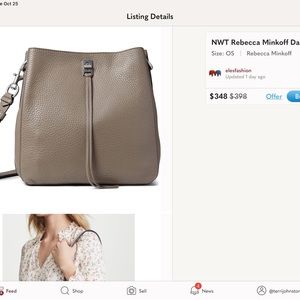 Rebecca Minkoff Darren brown medium size soft leather shoulder bag